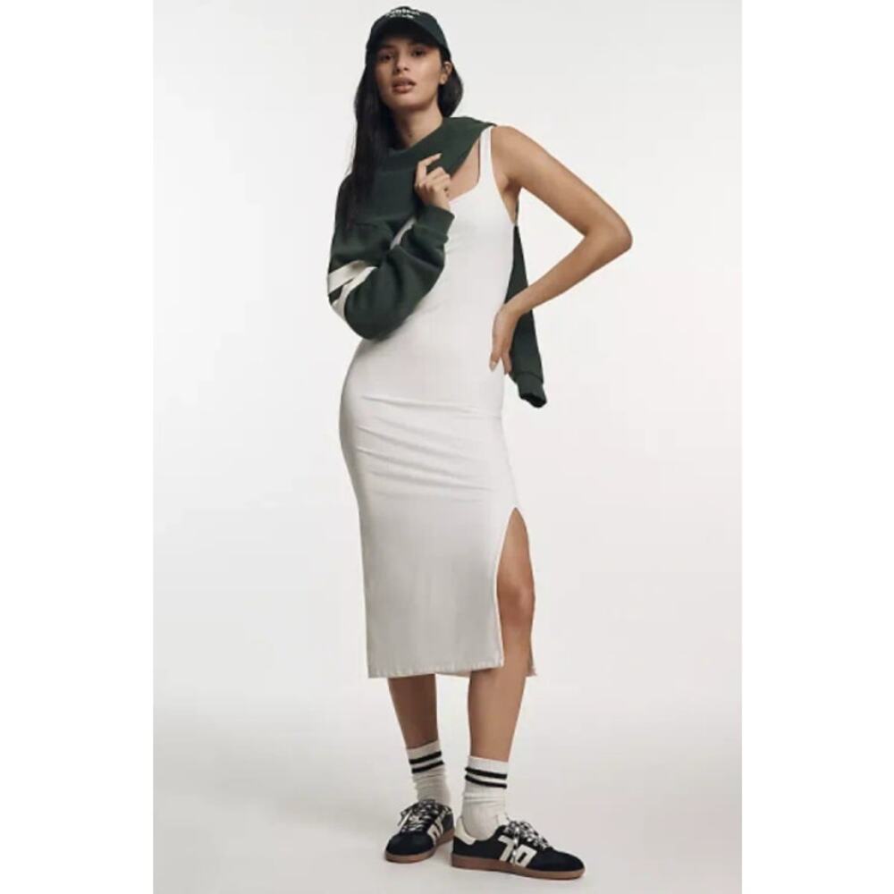 Daily Practice Anthropologie Athleisure Midi Dress In White